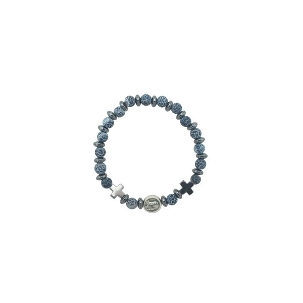Colored hematite bracelet