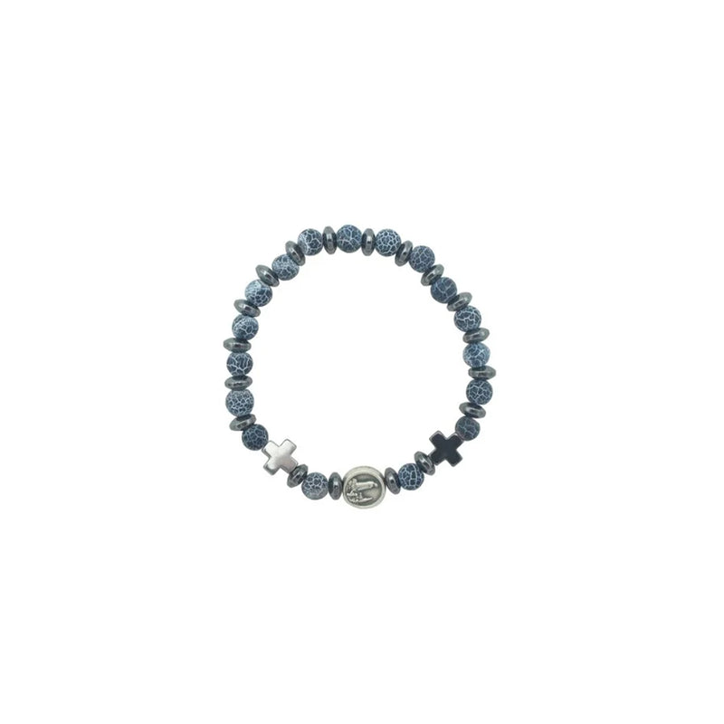Colored hematite bracelet