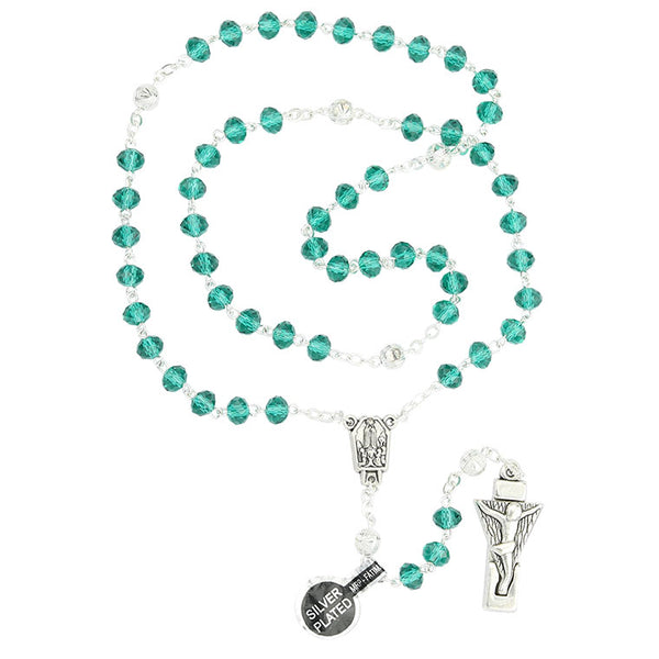 Rosary of Fátima Green Crystal