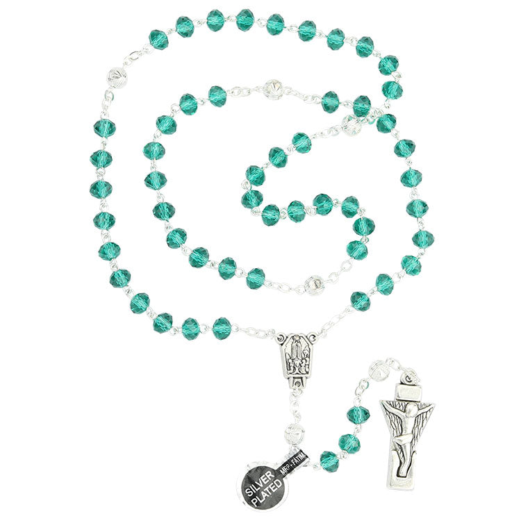 Rosary of Fátima Green Crystal