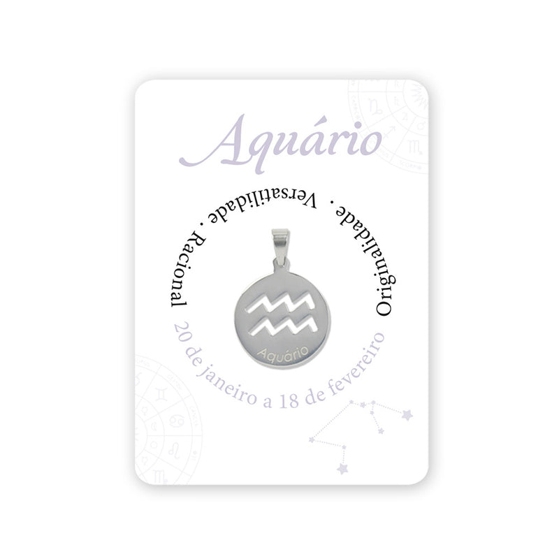 Aquarius stainless steel medal