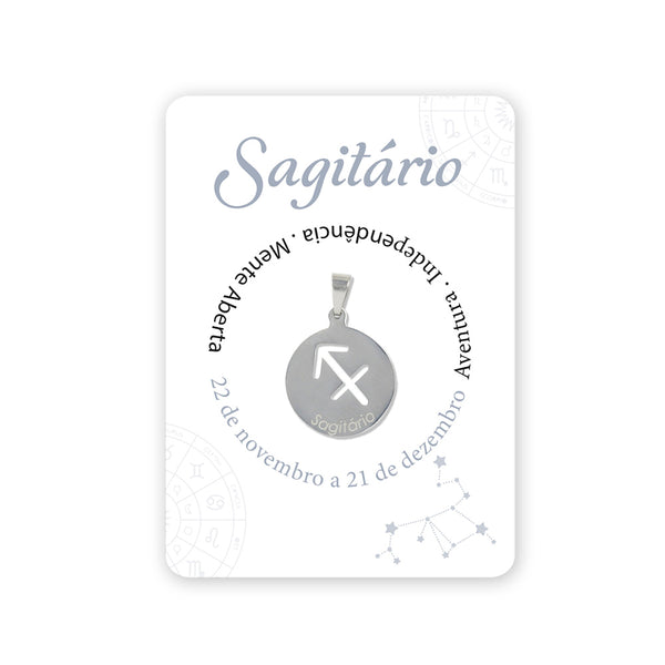 Sagittarius stainless steel medal