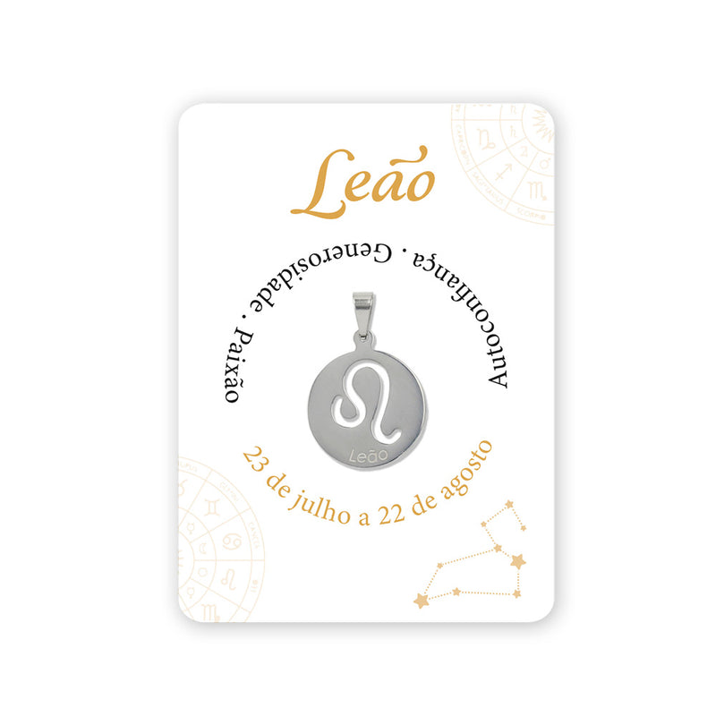 Leo stainless steel medal
