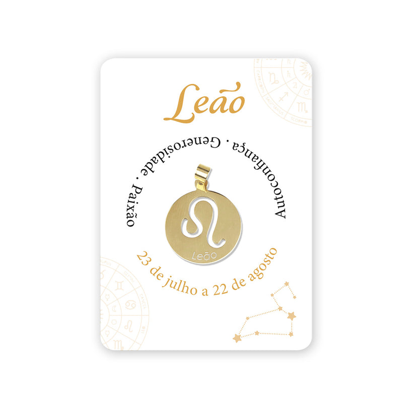 Leo Golden stainless steel medal