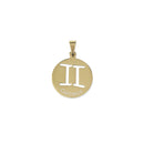 Gemini Golden stainless steel medal