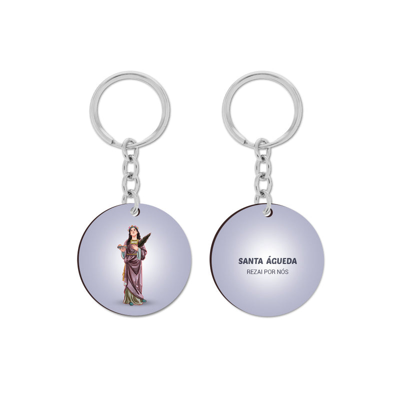 Saint Agatha Keychain