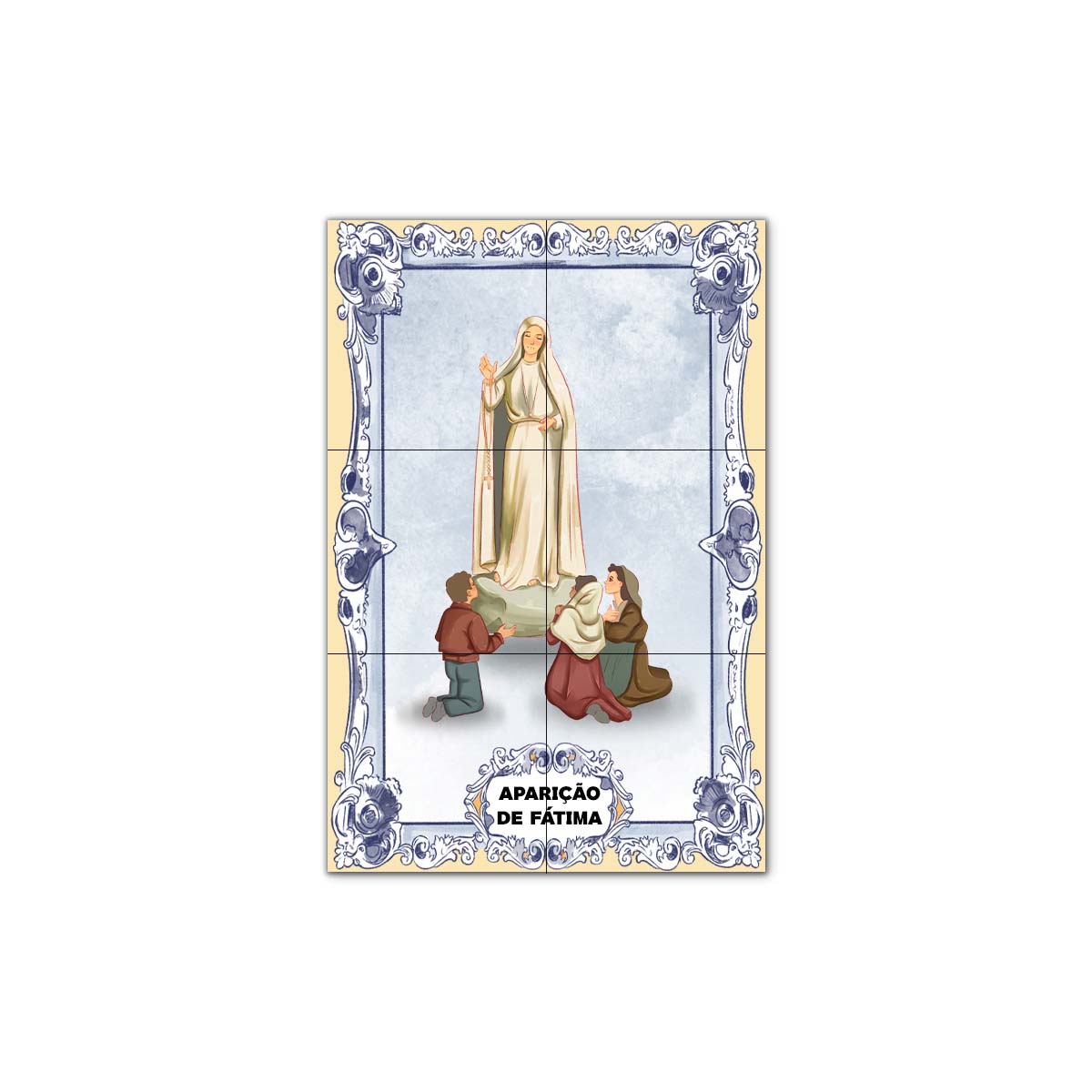 Apparition of Fátima Tile Panel 30 cm x 45 cm