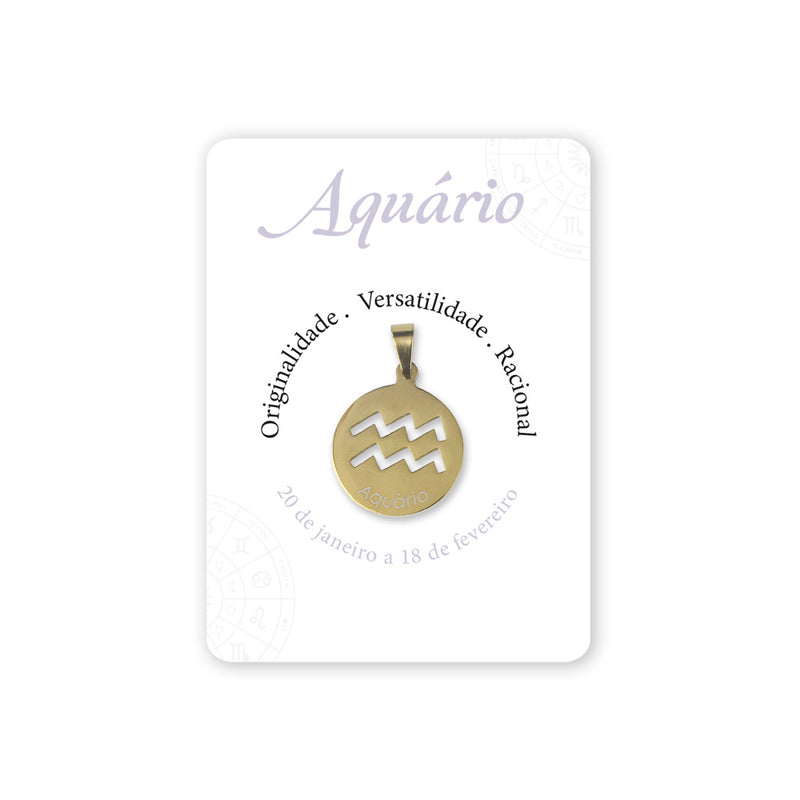 Aquarius sign medal