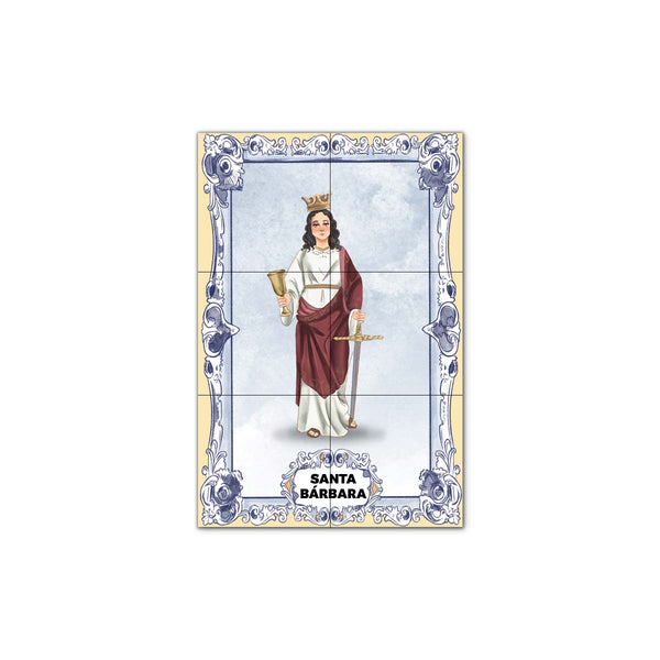 Saint Barbara Tile Panel 30 cm x 45 cm