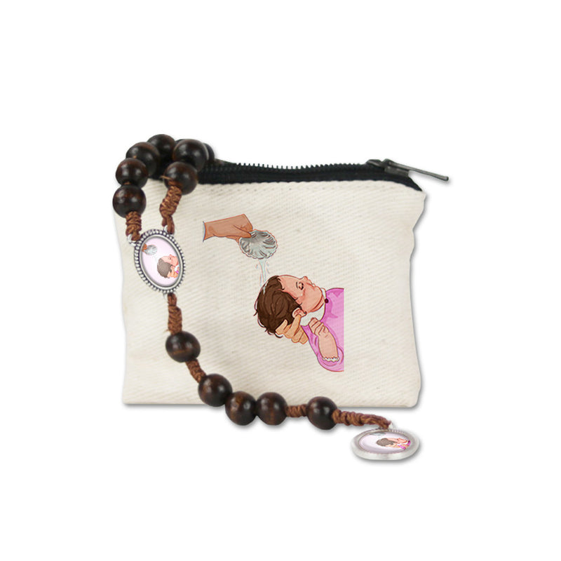 Baptism Wallet and Rosary