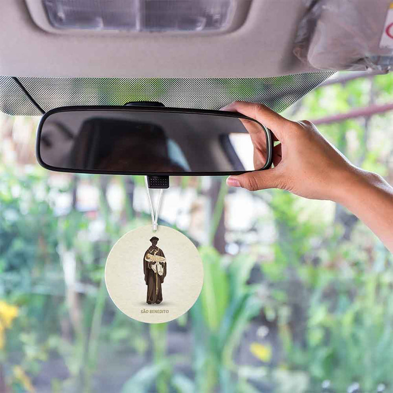 Saint Benedict car air freshener