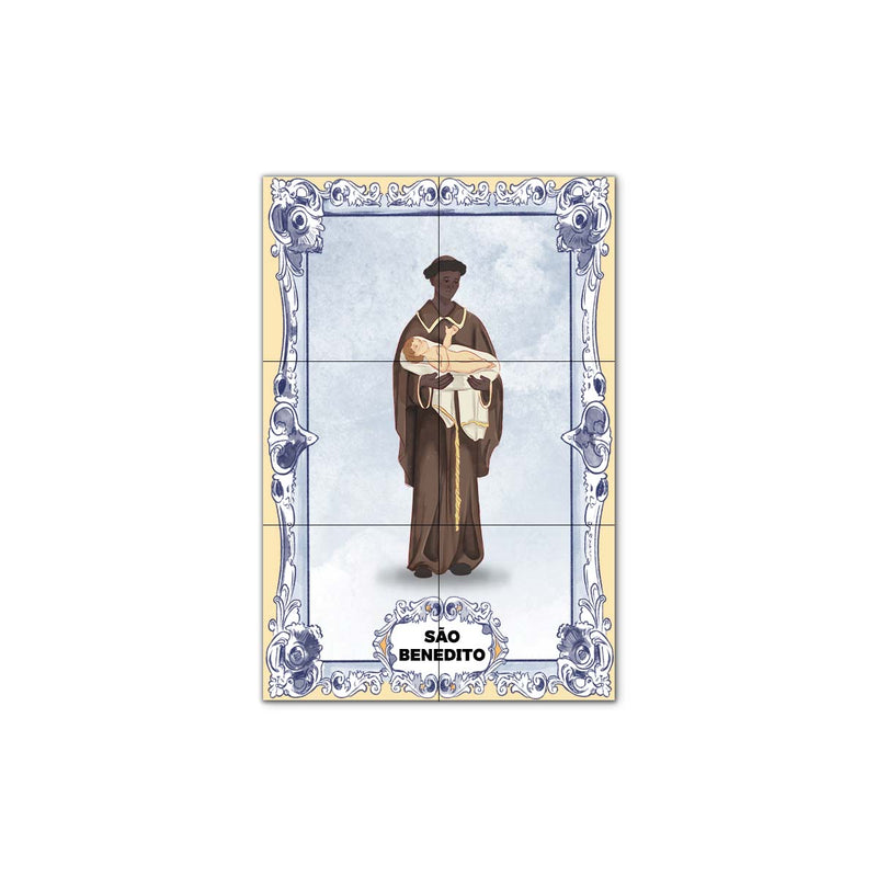 Saint Benedict Tile Panel 30 cm x 45 cm
