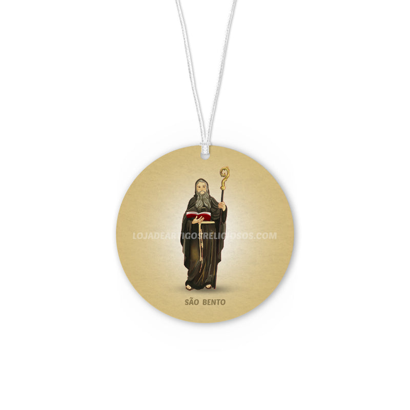 Saint Benedict car air freshener