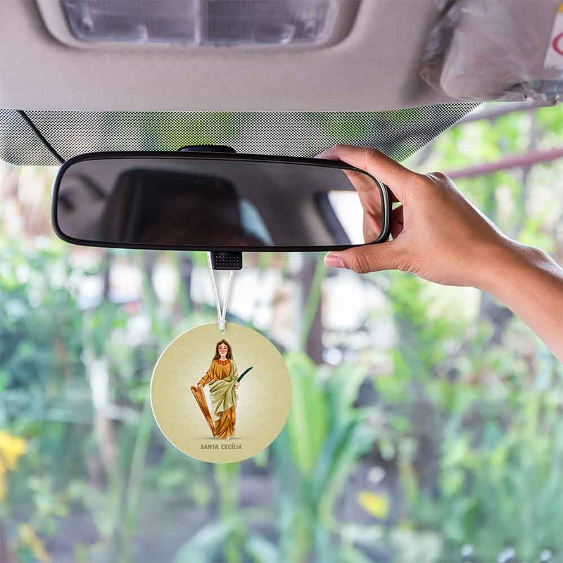 Saint Cecilia car air freshener