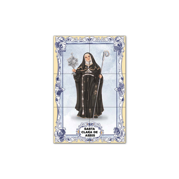 Saint Clare of Assisi Tile Panel 30 cm x 45 cm