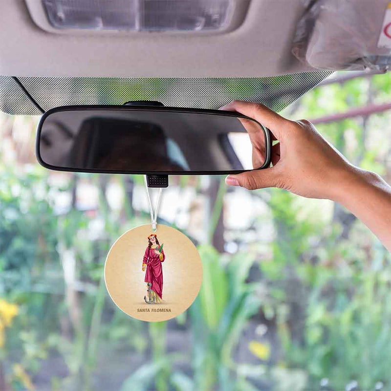 Saint Philomena car air freshener