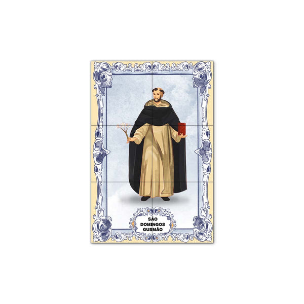 Saint Dominic of Guzmán Tile Panel 30 cm x 45 cm
