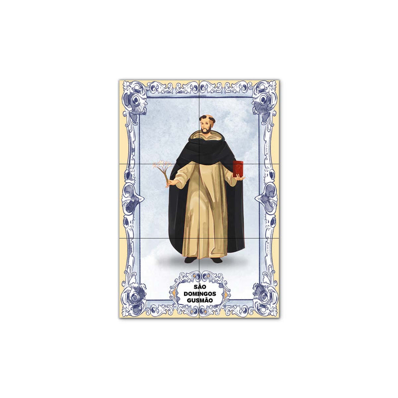Saint Dominic of Guzmán Tile Panel 30 cm x 45 cm