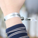 Saint Clare of Assisi fabric bracelet