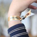 Saint Expeditus fabric bracelet