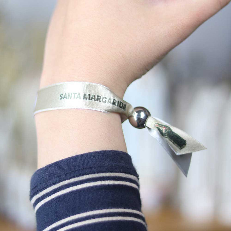 Saint Margaret fabric bracelet