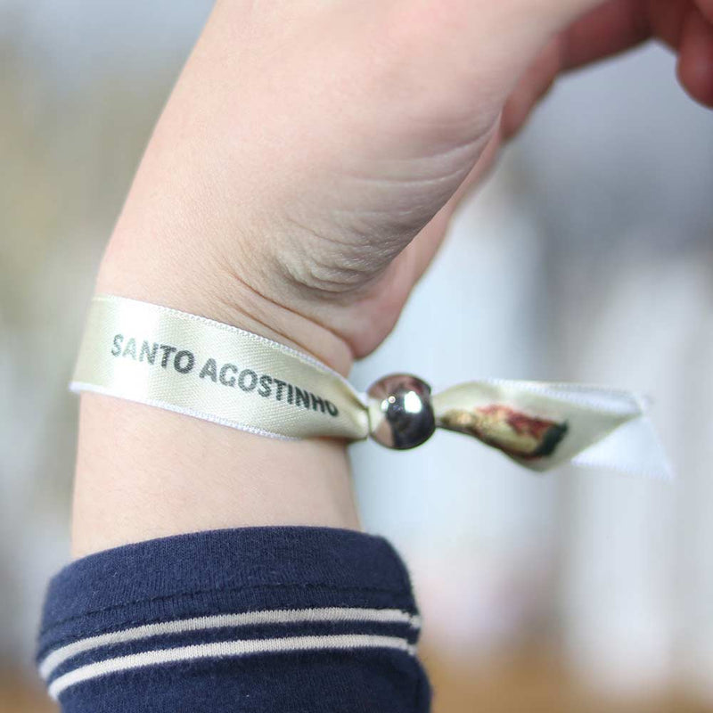 Saint Augustine fabric bracelet