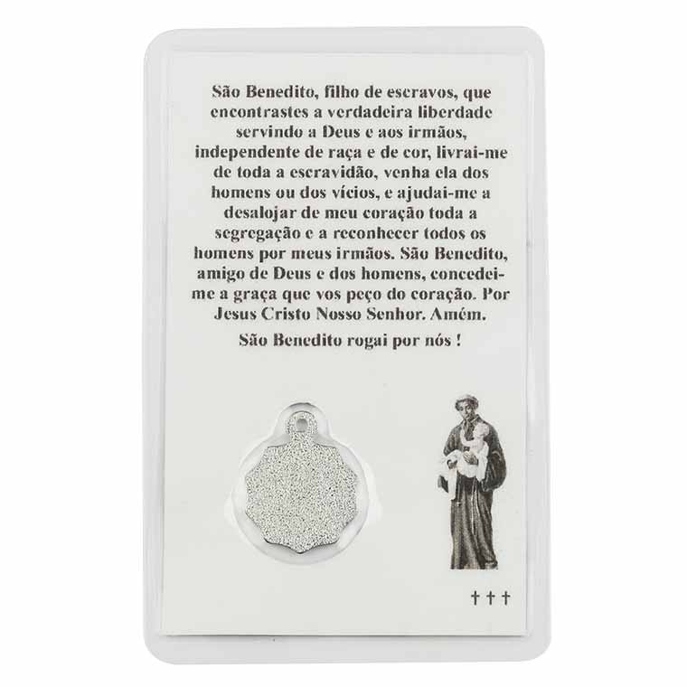 Prayer card to Saint Benedict