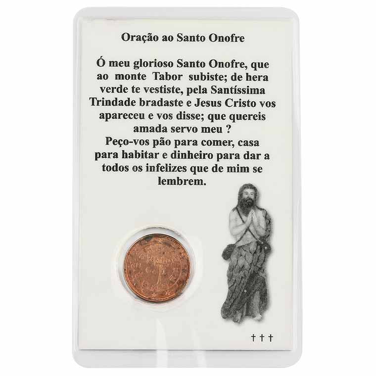 Cartão de oração de Santo Onuphrius