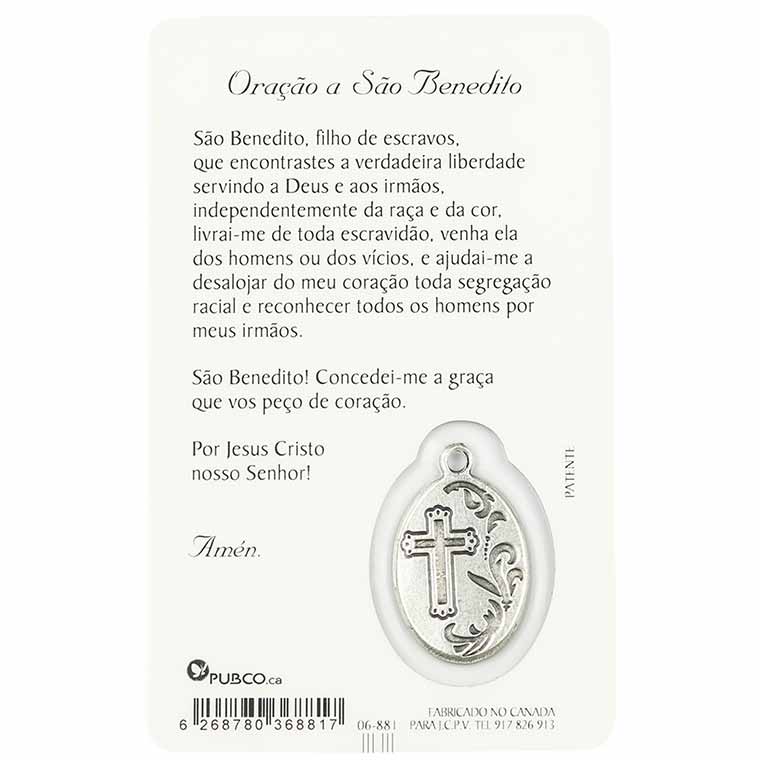 Gebetskarte des Heiligen Benedikt