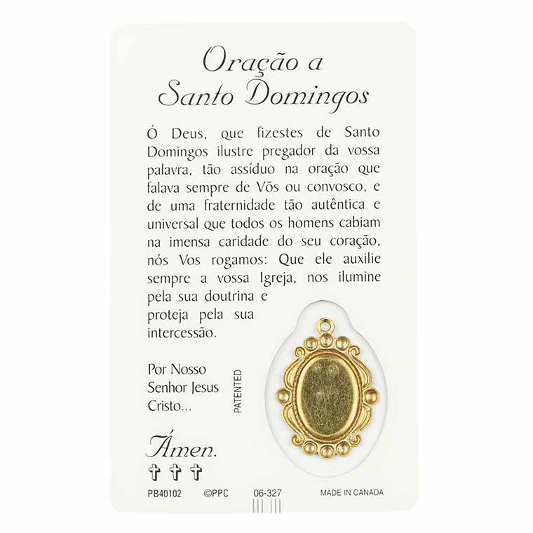 Prayer card of Saint Dominic