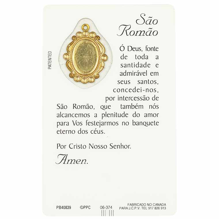 Cartão de oração de São Romano