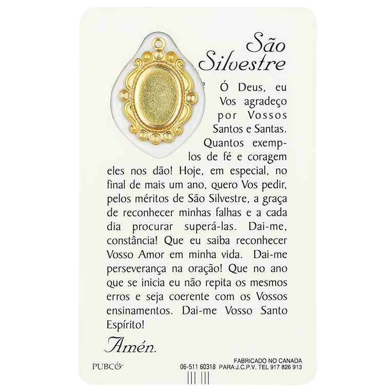 Prayer card of Saint Sylvester