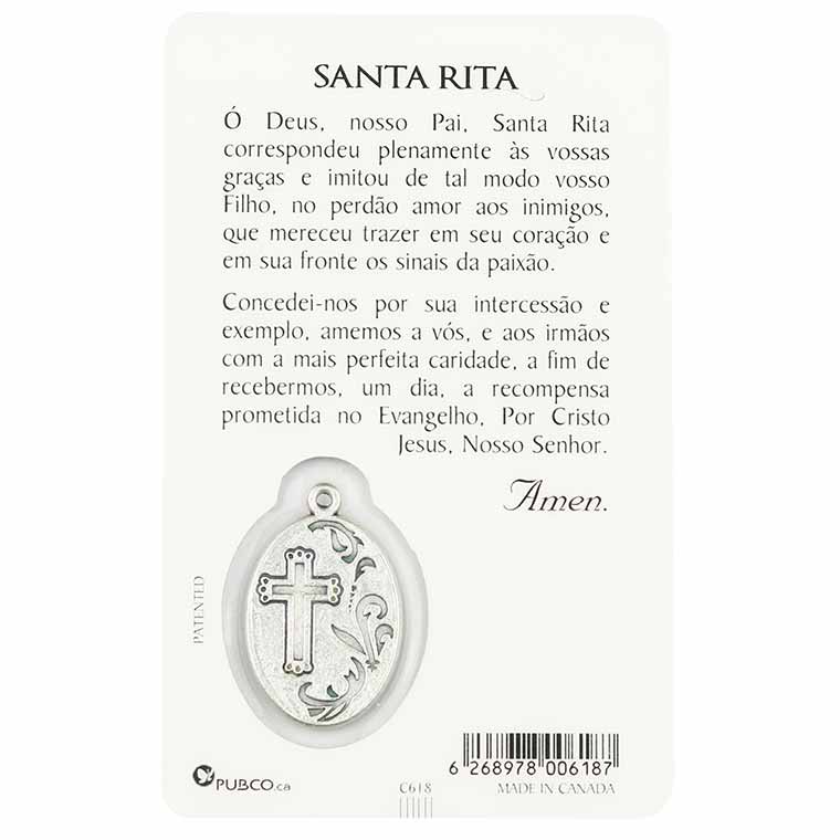 Cartão de oração de Santa Rita