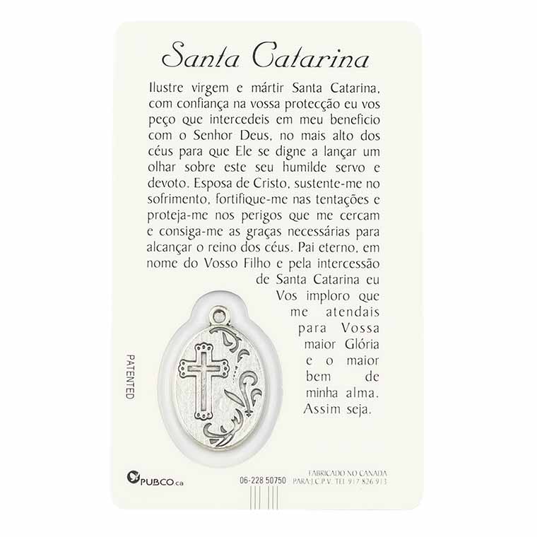 Cartão de oração de Santa Catarina