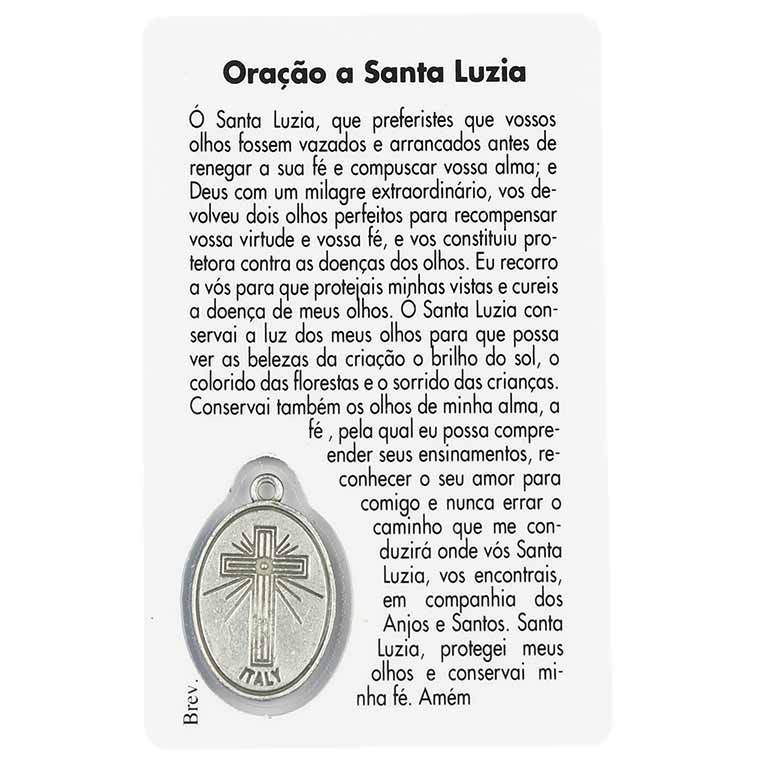 Cartão de oração de Santa Luzia