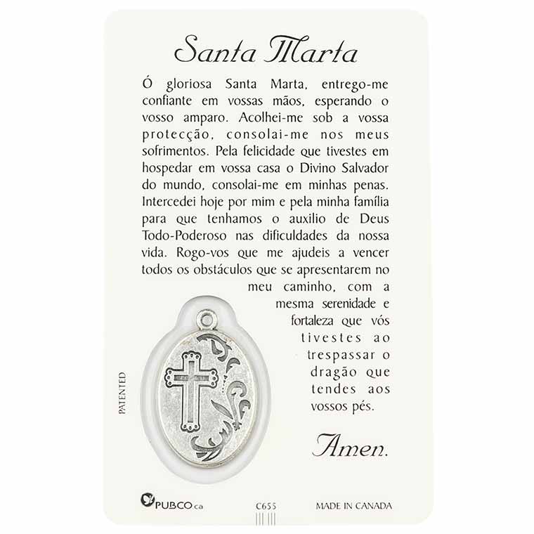 Immaginetta con preghiera di Santa Marta