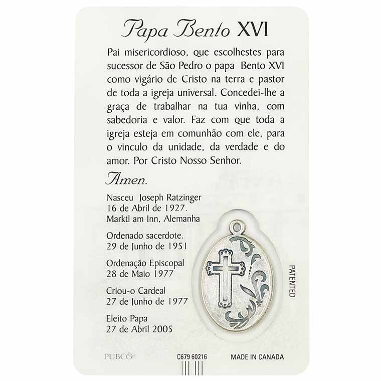 Cartão de oração do Papa Bento XVI