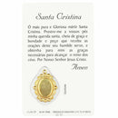 Carte de prière de Sainte Christine