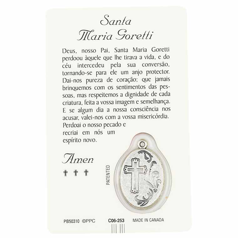 Cartão de oração de Santa Maria Goretti