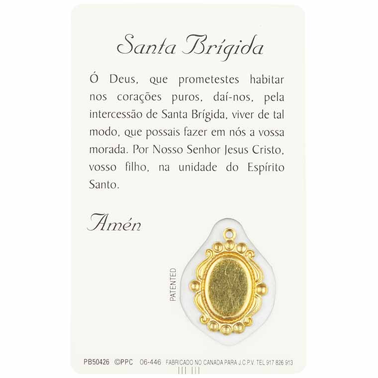 Cartão de oração de Santa Brígida