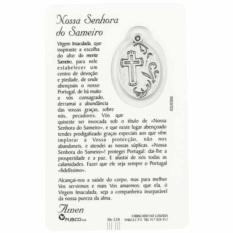 Prayer card of Our Lady of Sameiro