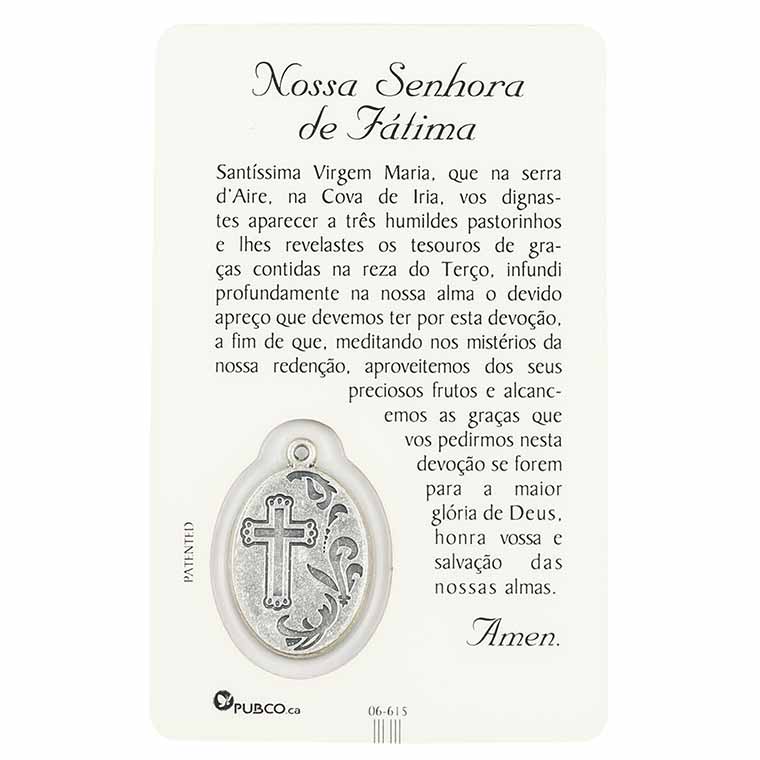 Cartão de oração de Nossa Senhora de Fátima