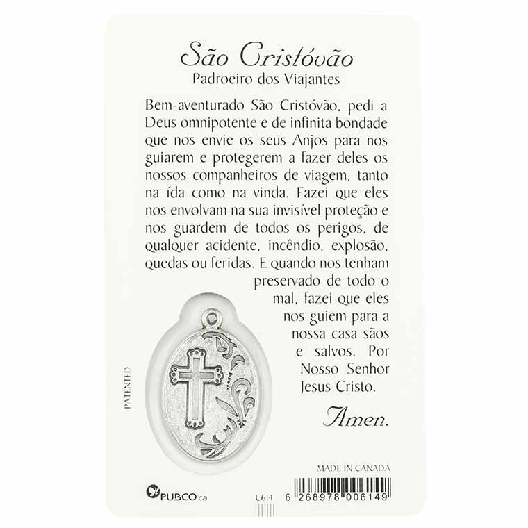 Saint Christopher prayer card