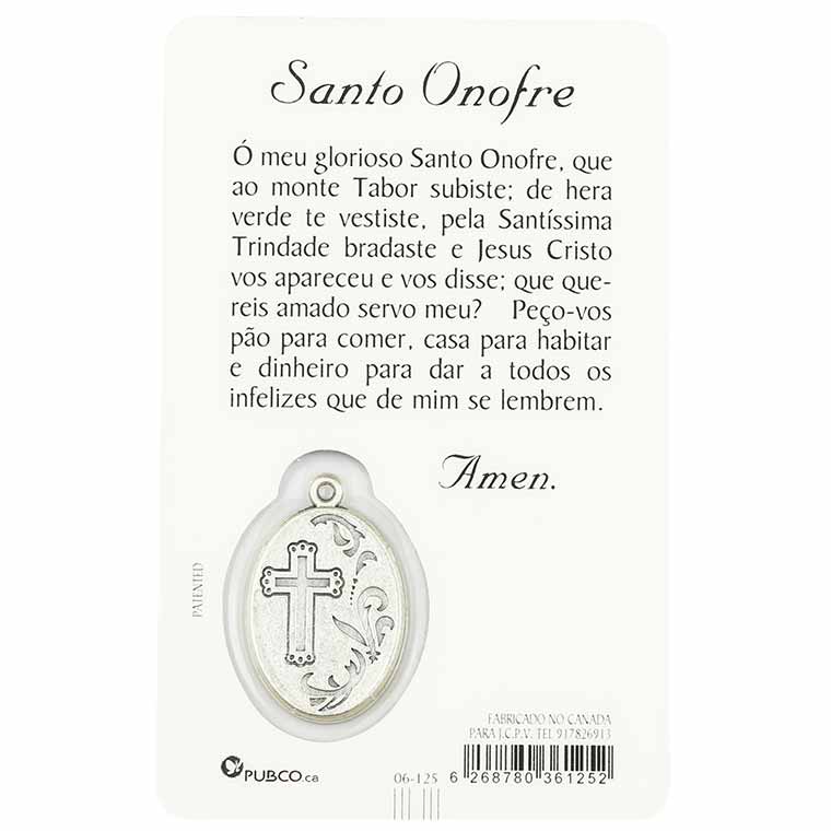 Cartão de oração de Santo Onofer