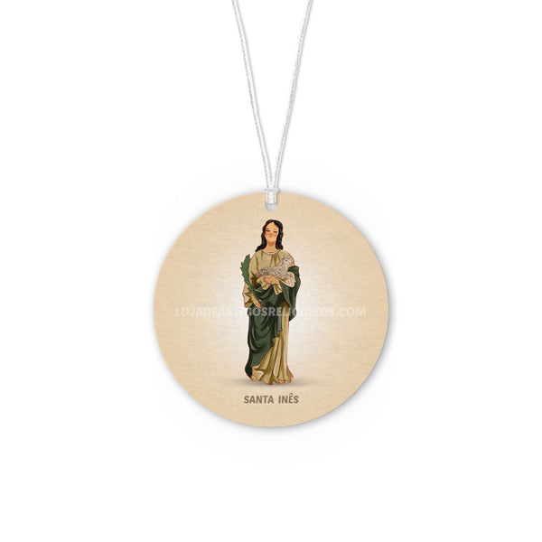 Saint Agnes car air freshener