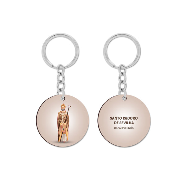 Saint Isidore of Seville Keychain