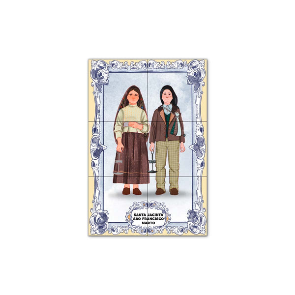 Saint Jacinta and Francisco Marto Tile 30 cm x 45 cm