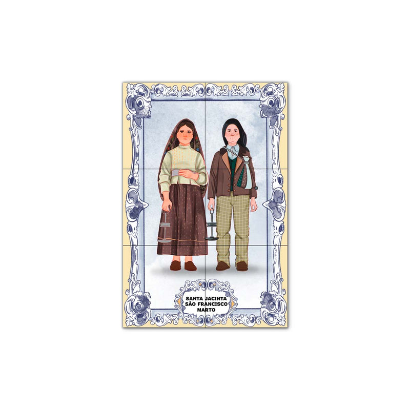 Saint Jacinta and Francisco Marto Tile 30 cm x 45 cm