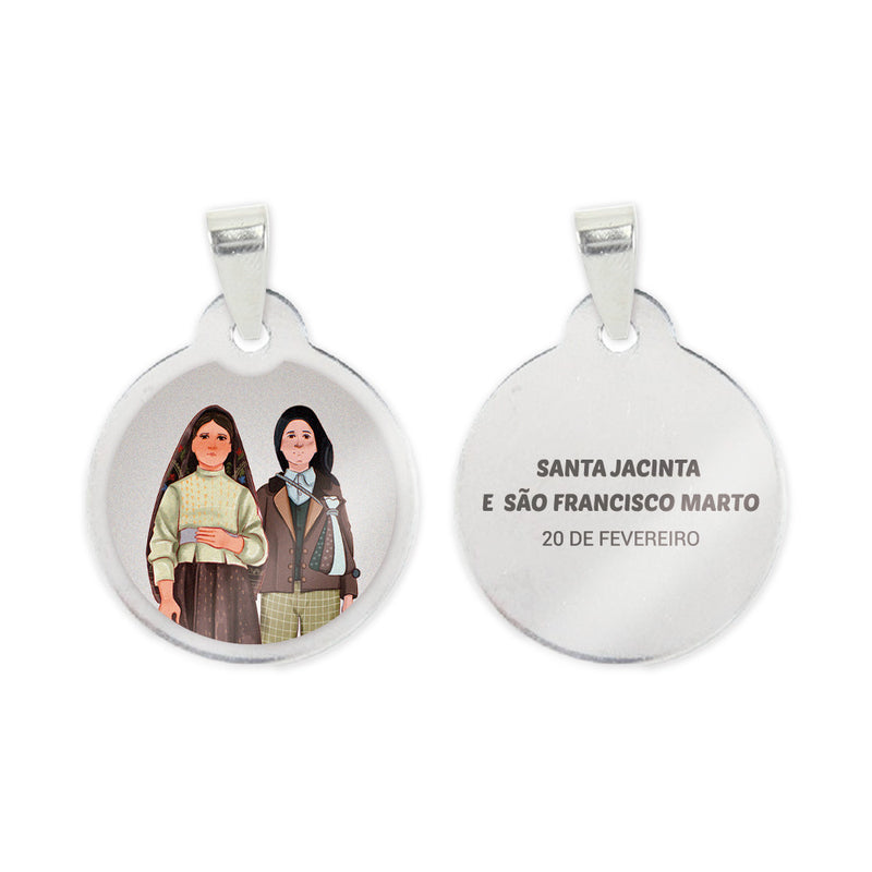 Saint Jacinta and Francisco Marto Steel Medal
