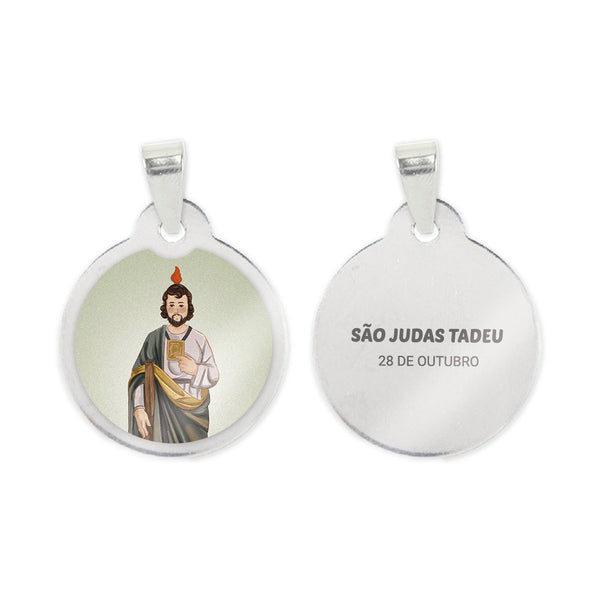 Saint Jude Thaddeus Steel Medal